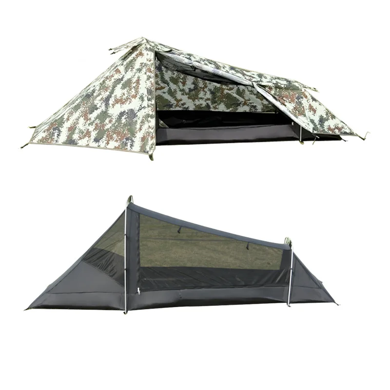 

Outdoor camper camouflage single camping rainstorm proof folding portable