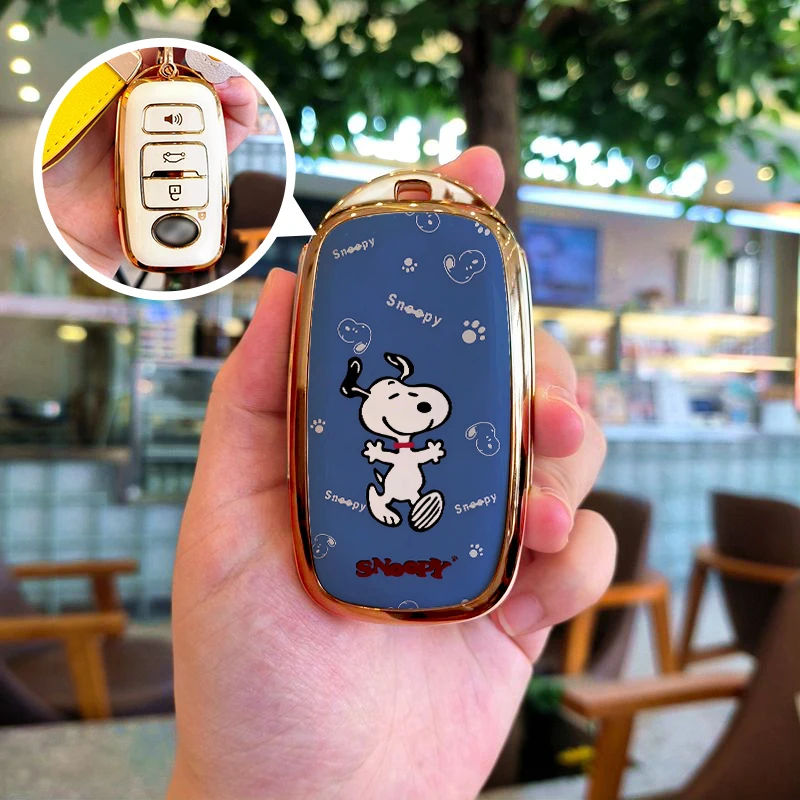 Для Perodua Myvi 2022 / Ativa 2022 / Alza 2022 / Axia 2023 Малайзийский чехол с дистанционным управлением для автомобиля, чехол с арахисом Snoopy