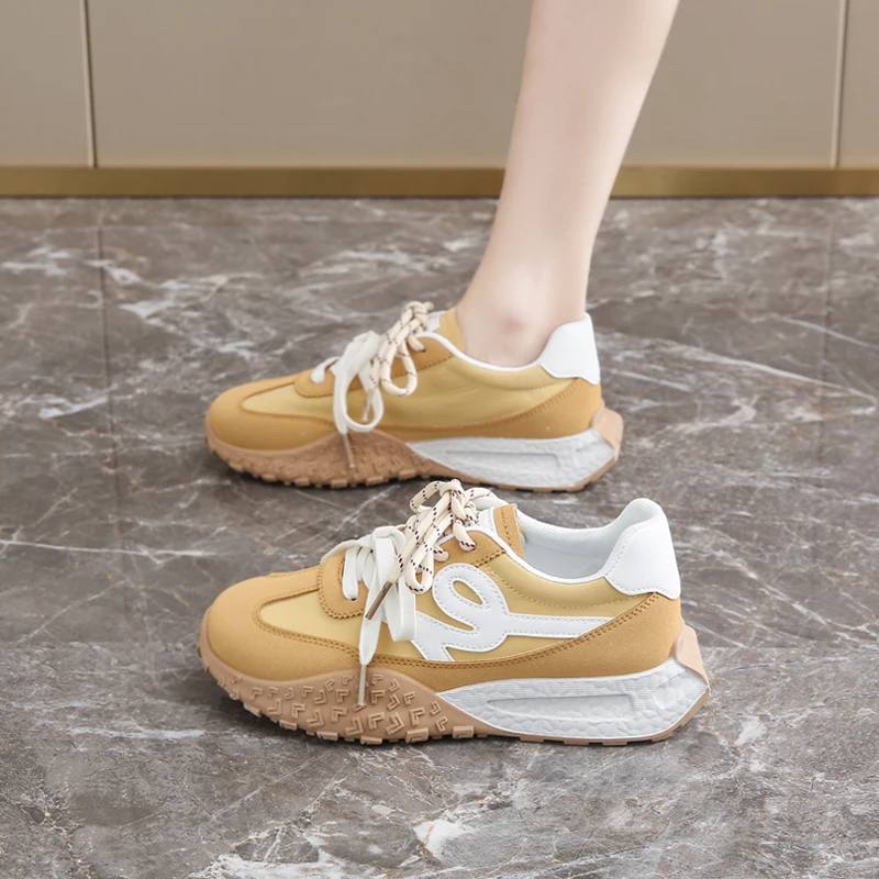 

2025Summer Comfortable Lightweight High-Quality Thick-Soled Agan Sports Casual Women's Shoes Pink White Yellow35-40