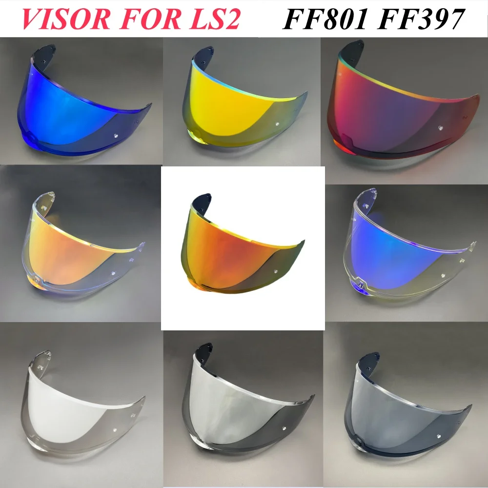 Козырьки для мотоциклетного шлема LS2 FF801 FF397, оригинальная замена линз, разноцветные, серебристый, красный, синий для Ls2 VECTOR Moto
