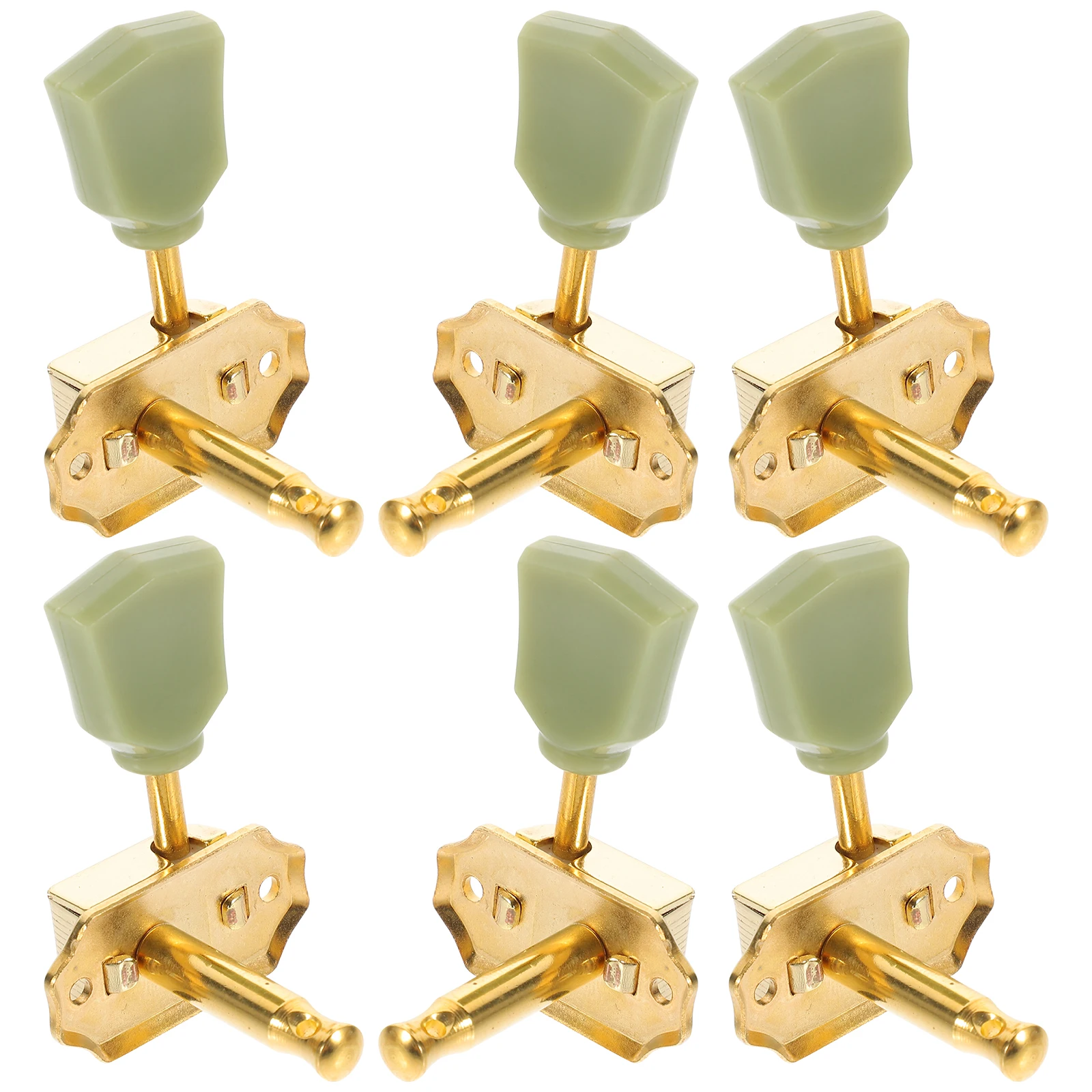 

6 Pcs Piano Button Tuning Locking Tuners Guitar Vintage Knob Pegs Acoustic Jade