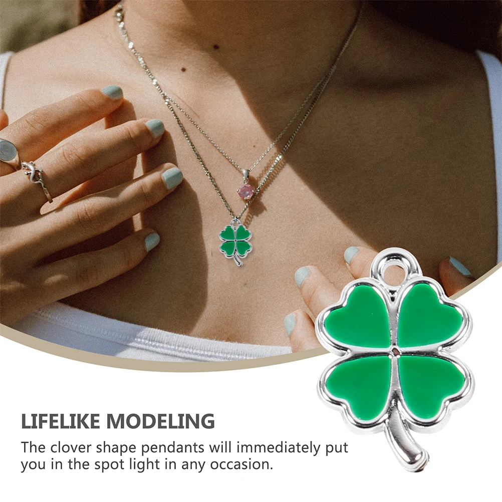 

30Pcs Four Leaf Pendant Charms Quality DIY Jewelry Craft Supplies for Bracelet Necklace Earrings St Patricks Day Gifts