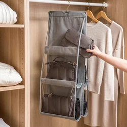 Hanging Handbag Organizer Wardrobe Closet Transparent Storage Bag Door Wall Clear Sundry Shoe Bag Hanger Pouch Accessories