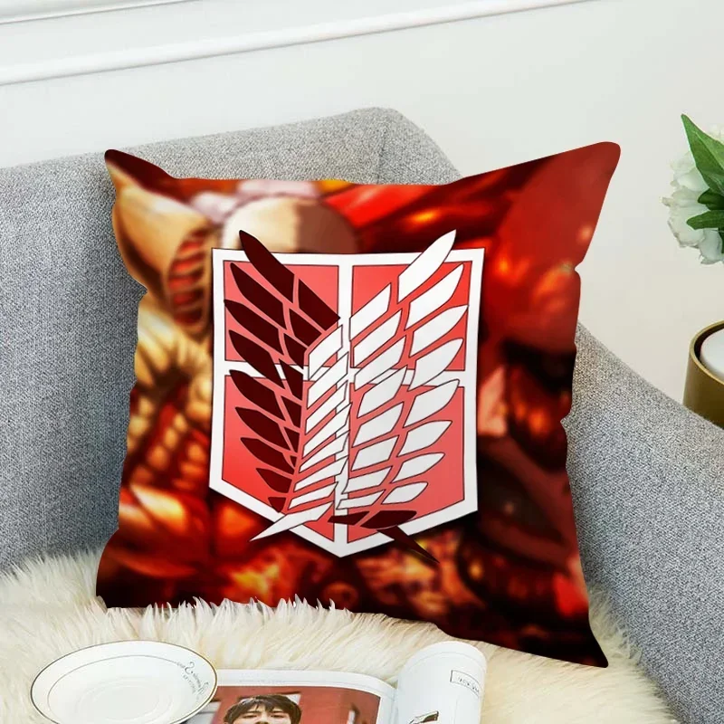 Pillowcase 40*40 A-Attack OnTitan Pillow Covers Decorative Cushions for Bed Fall Decoration Cushion Cover 45x45