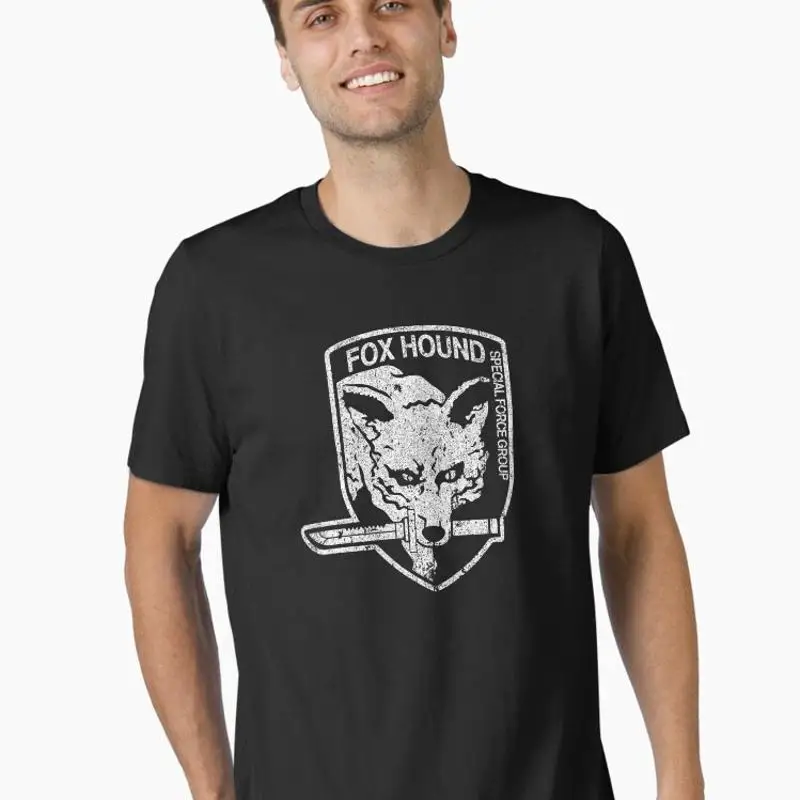 Kawaii Summer Foxhound T-Shirt Vintage Essential Men Shirt