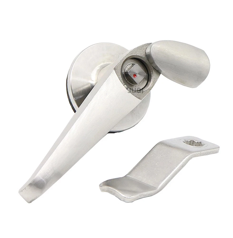 High-quality New 1set MS308-3 Key lock distribution cabinet lock 304 stainless steel 22mm outdoor handle lock