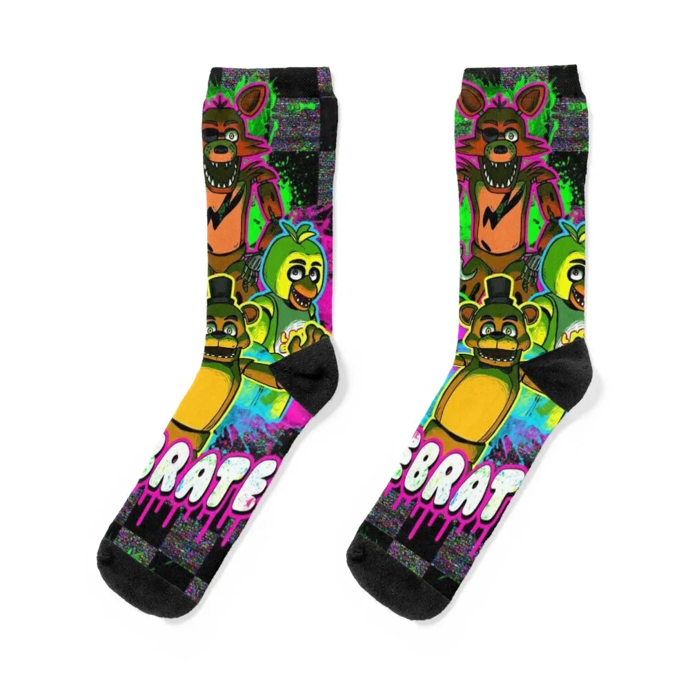 fnaf security breach Socks New year's Sports christmas gift sheer Socks Man Women's