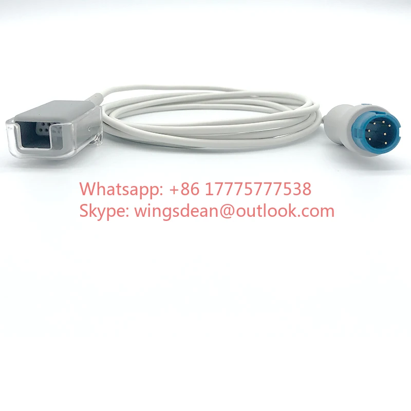 SpO2 Extension Compatible with Mindray T5 8 IPM IMEC Umec Machine End Main Cable 7-pin DB9 SpO2 Adapter 562a