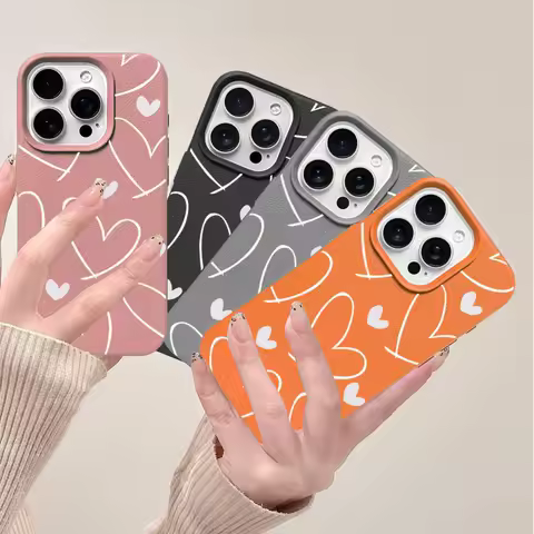 Line Love Heart Phone Case For Samsung Galaxy Note 10 20 Ultra S10 Plus M56 M55 M15 F06 A04E A73 A03 A22 A03S A72 A30 A71 Cover