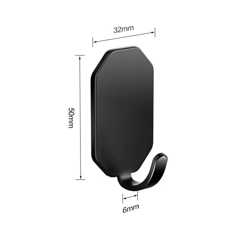 10/1 pçs auto adesivo gancho de aço inoxidável cozinha organizador do banheiro pendurado gancho armazenamento casaco doméstico cabide rack ganchos