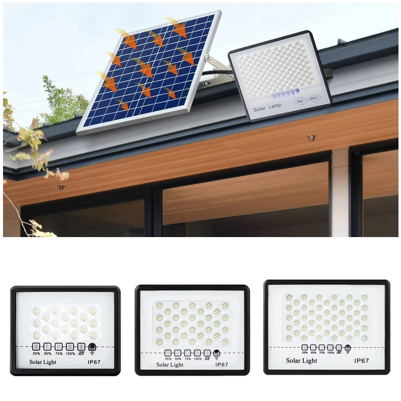 Solar Spotlight Waterproof 72/128/200LED Solar Led Light Outdoor Wall Lamp with Remote Control Flood Light Solar Street Light