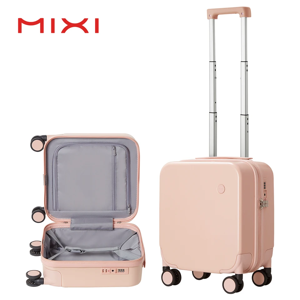 MIXI 14インチ シート下キャリーオン 軽量ミニスーツケース PC製小型