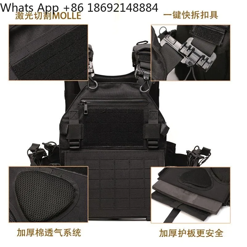 1000D Composite Material Laser Cut MOLLE Quick Release Activity Vest, Heavy Duty Wargame Chest Rig