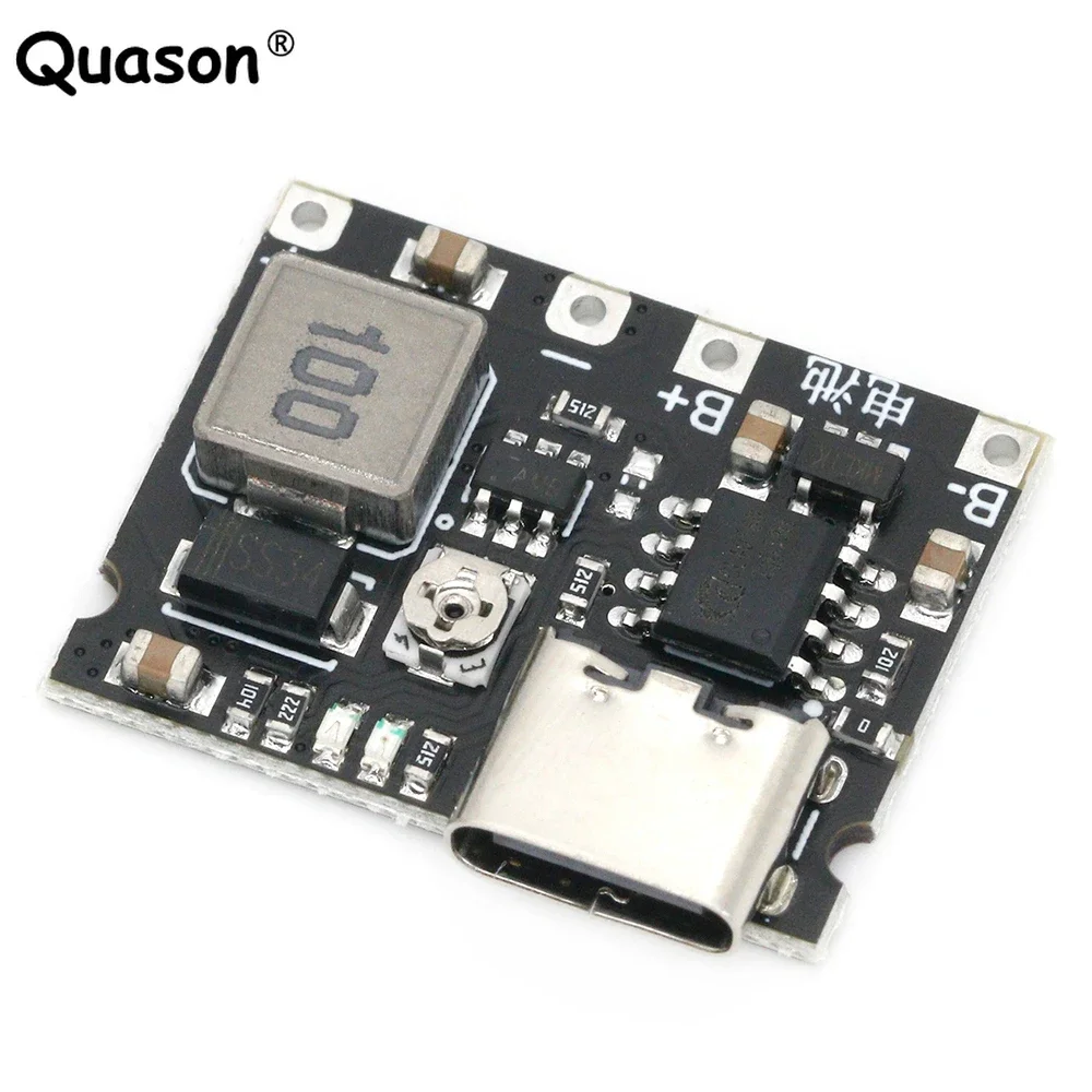 Type-C USB 3.7V 4.2V 1A 5W Lithium Li-ion 18650 Battery Charger Board DC-DC Step Up Boost Module TP4056 DIY Kit Parts