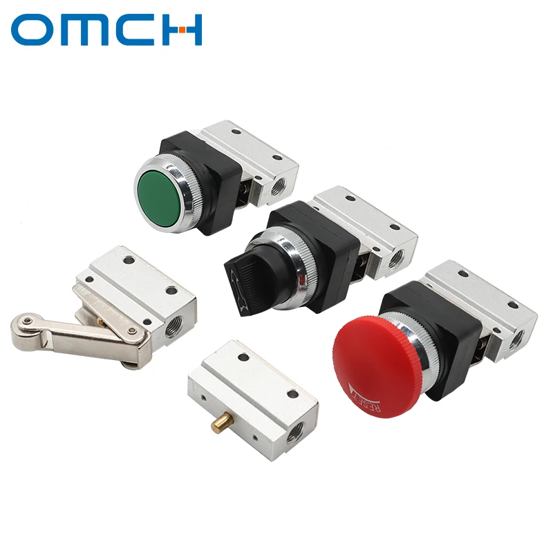 Pneumatic Push Button Valve MOV-01 MOV-02 MOV-03 03A Manual Air Switch Control Valve Momentary Mechanical Pneumatic Valve