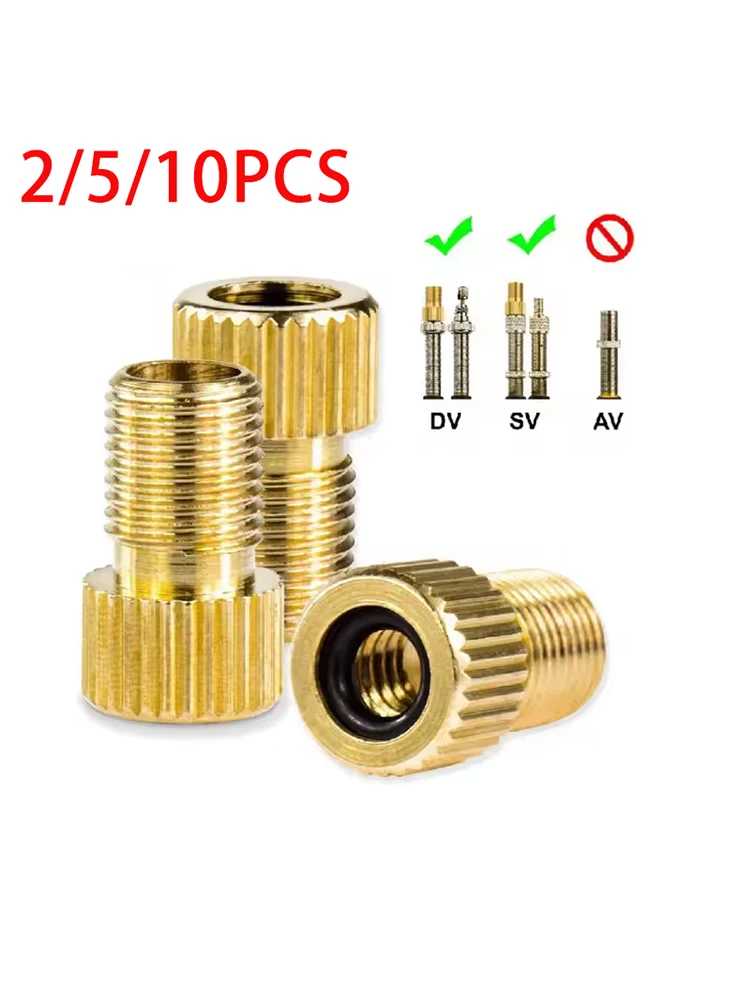 AliExpress Bicycle Presta To Schrader Adapter Bike Tire Valve Adapter Copper Golden Bicycle Pump Tire Valve Connectors F/V To A/V Converter