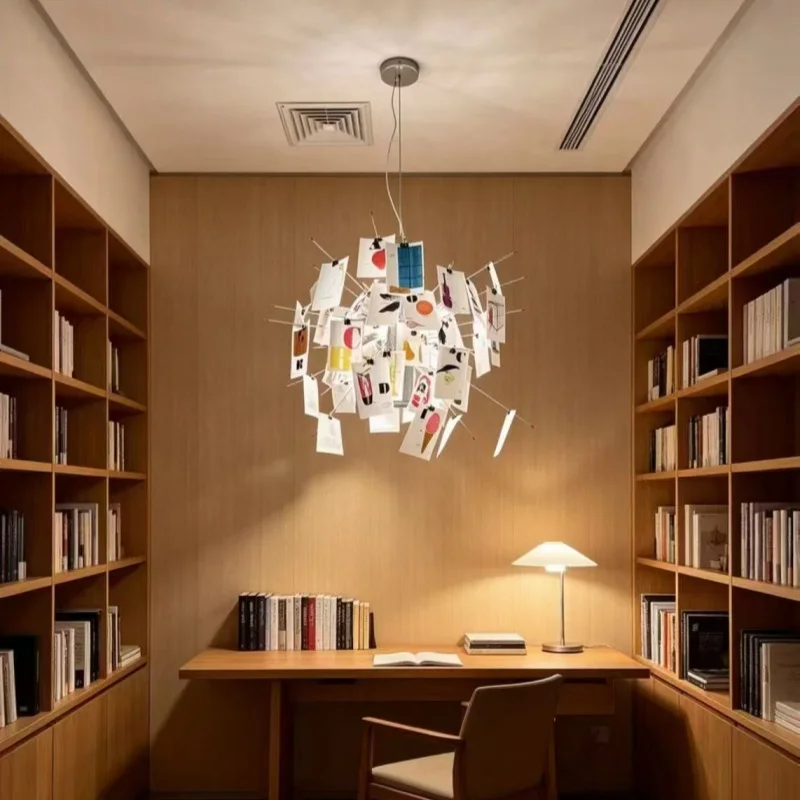 Modern Living Room Art Brochure Card Lights New Designer Creative Bedroom Study