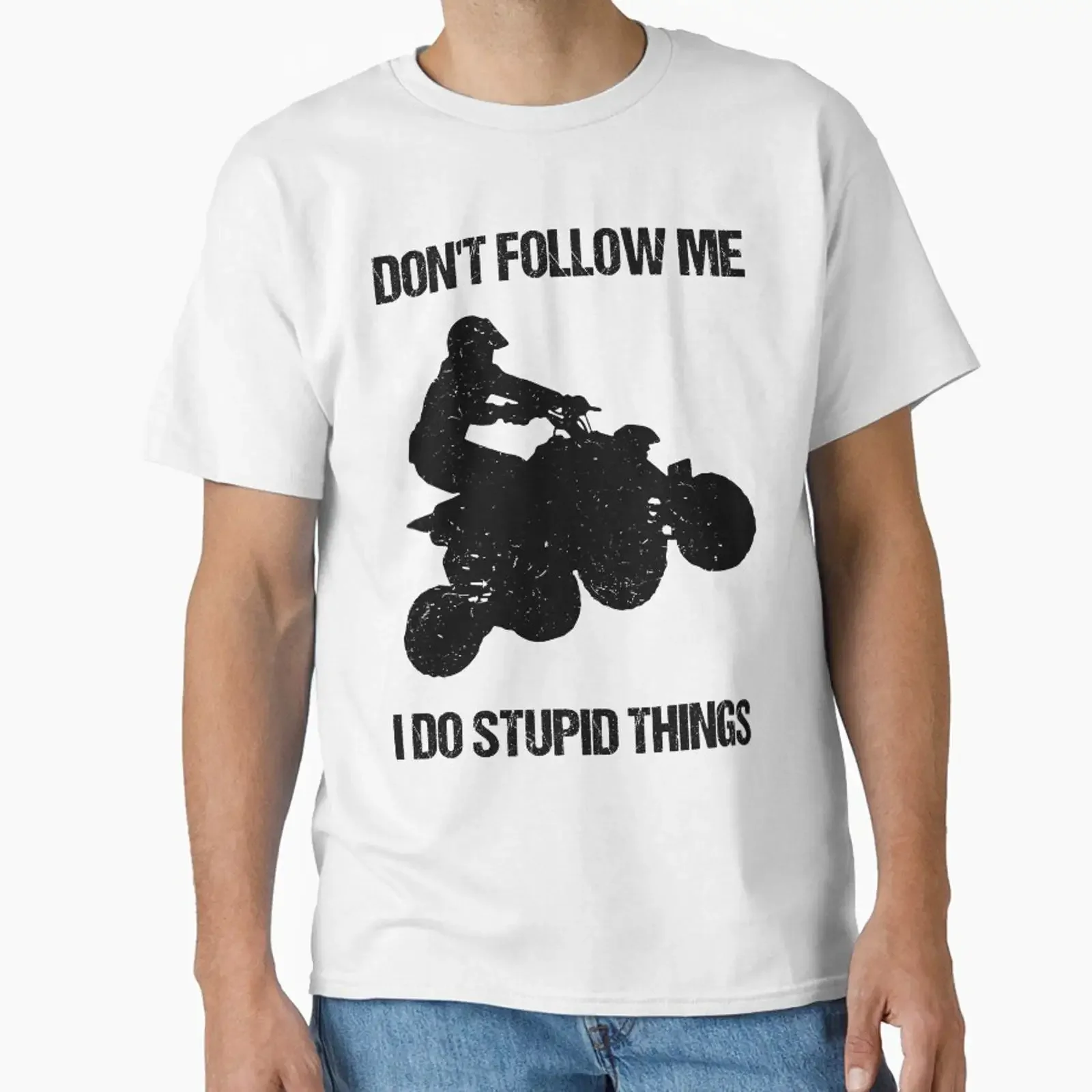 Don't Follow Me I Do Stupid Things ATV Four Wheeler Quad Bike VIII, entworfen und verkauft von Lemon Pepper, Vintage Washed Homme