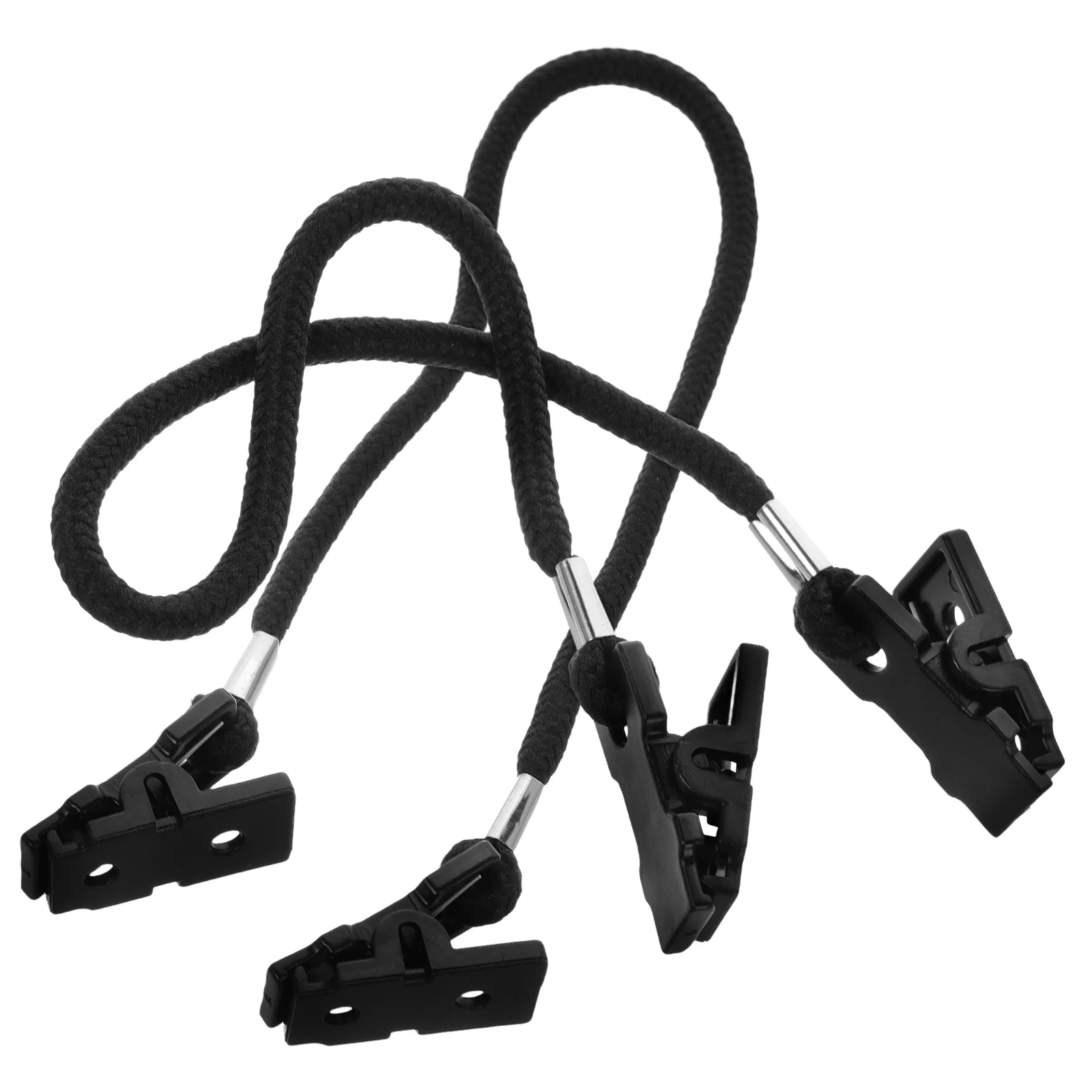 2 Pcs Hat Cord Adjustable Strap Car Lanyard Black Cap Clips for Hats Retainers Men Boating