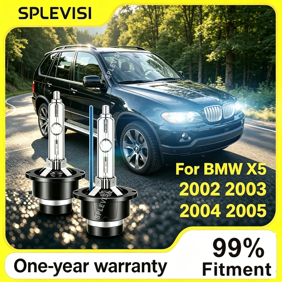 35W Xenon HID headlight - Perfect for enhancing visibility on dark road.Compatible with stock D2S For BMW X5 2002 2003 2004 2005