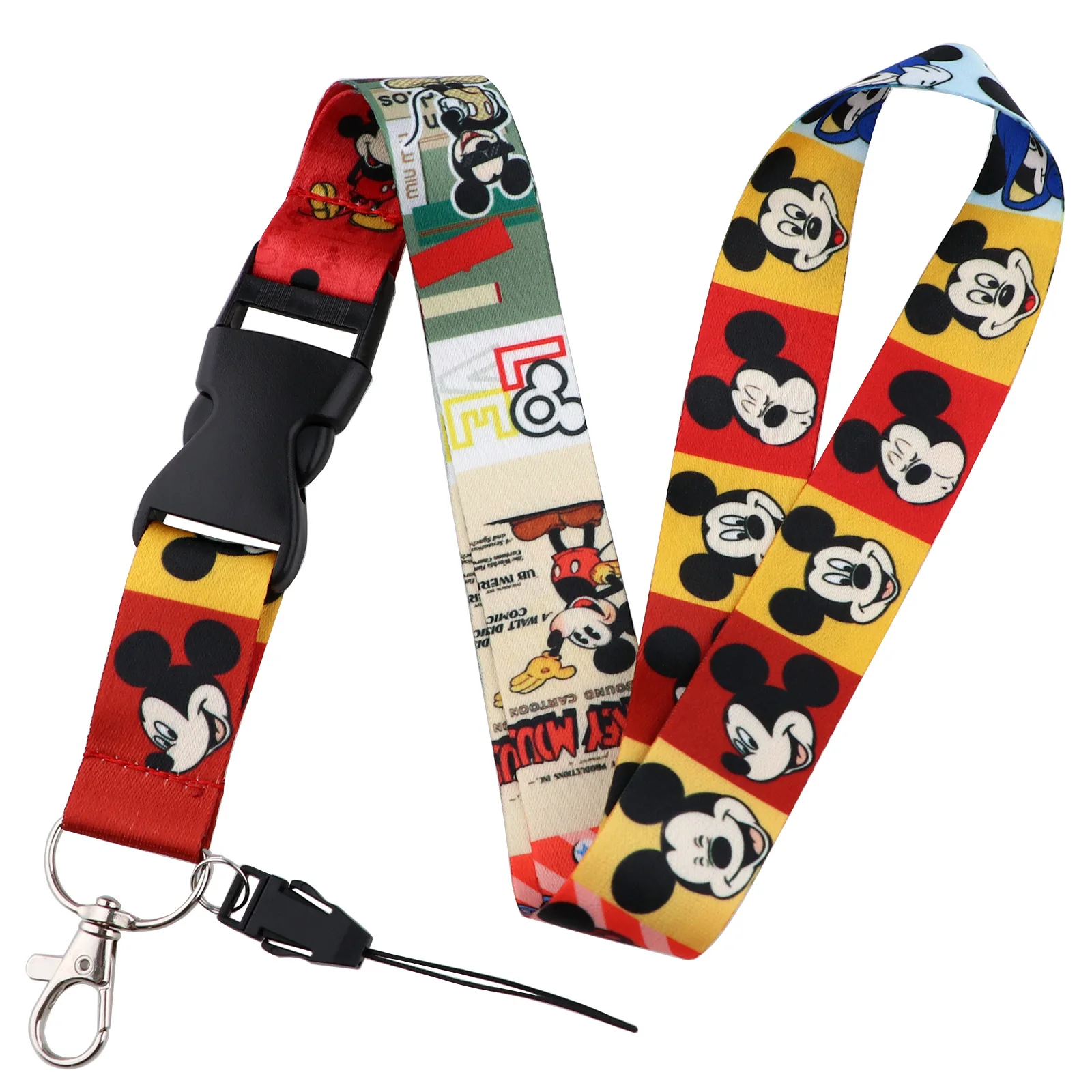 Disney Mickey Yoda Buckle Lanyards For Key Neck Strap Lanyard Keychain Holder Hang Rope Keyrings Fashion Accessories Gifts