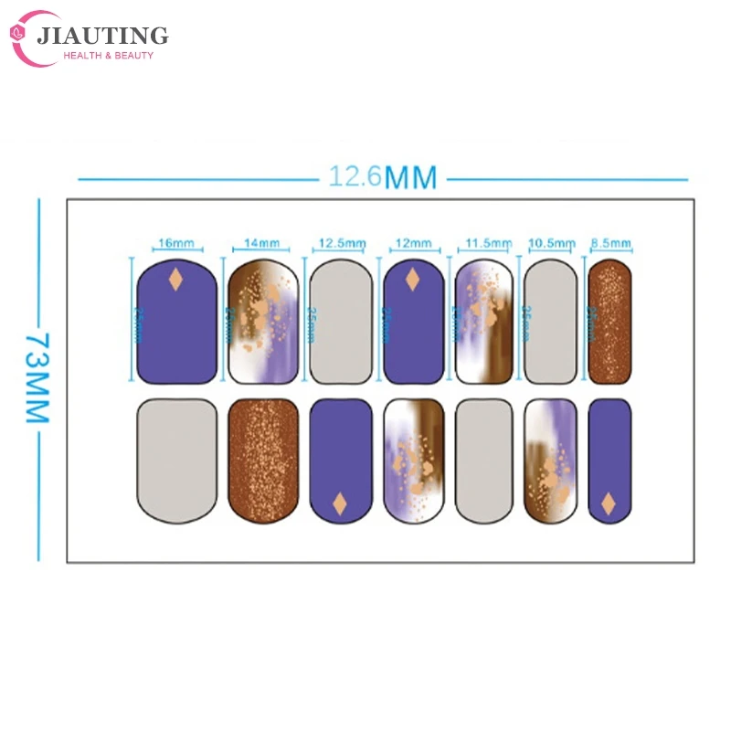 Waterproof And Long-Lasting No-Bake Nail Stickers Nail Polish Film Nail Stickers Full Color Nail Art Stickers