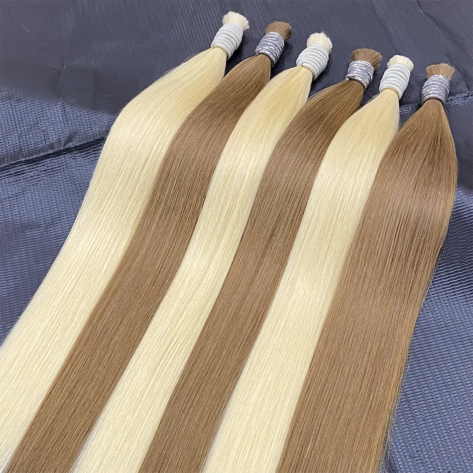 Human Hair Bulk Brazilian Hair No Weft 100% Virgin Human Hair Extension Double Drawn Premium Quality Full Cuticle Straight