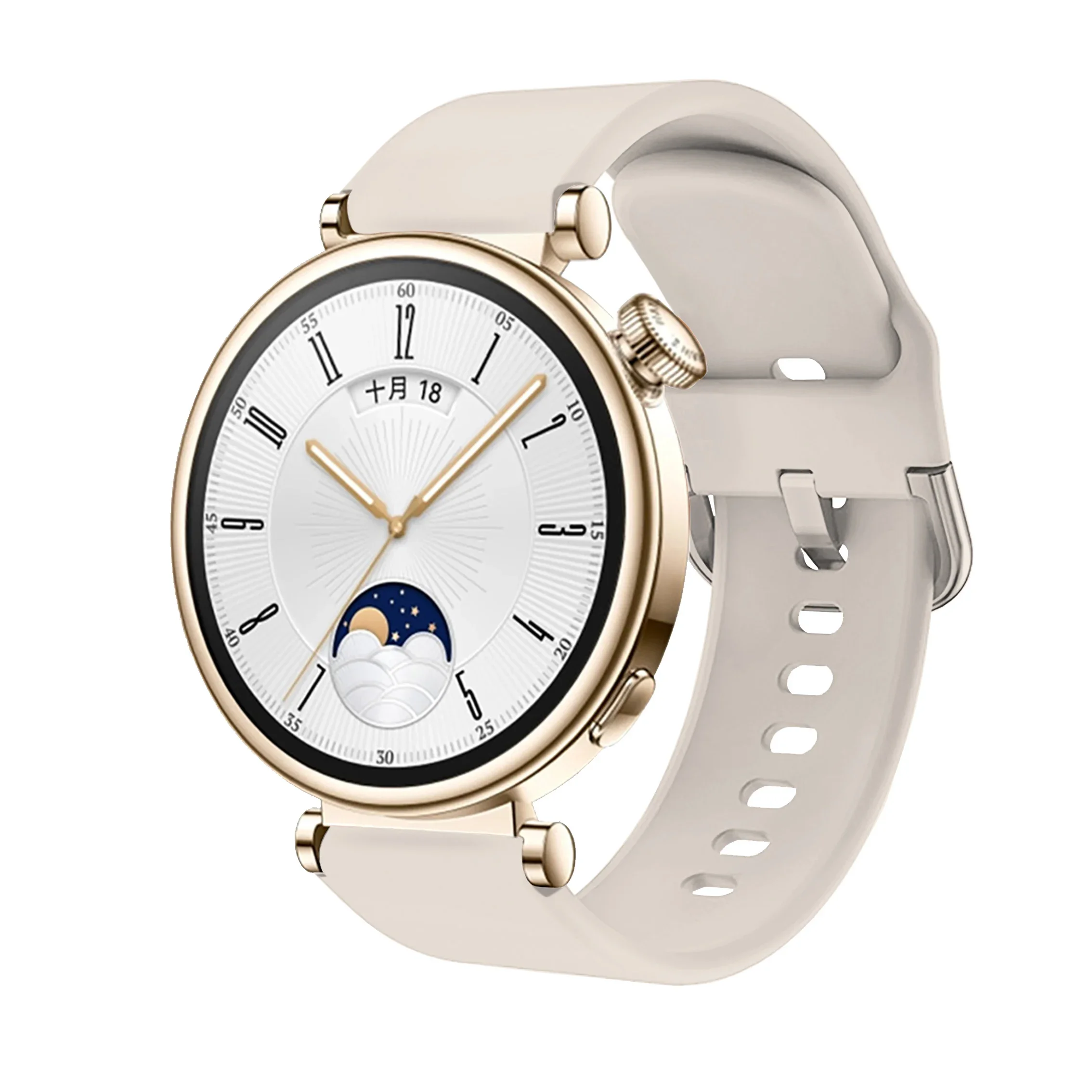 Correa de silicona con hebilla colorida para Huawei Watch Gt4, banda de silicona de 41mm y 18mm, 18mm