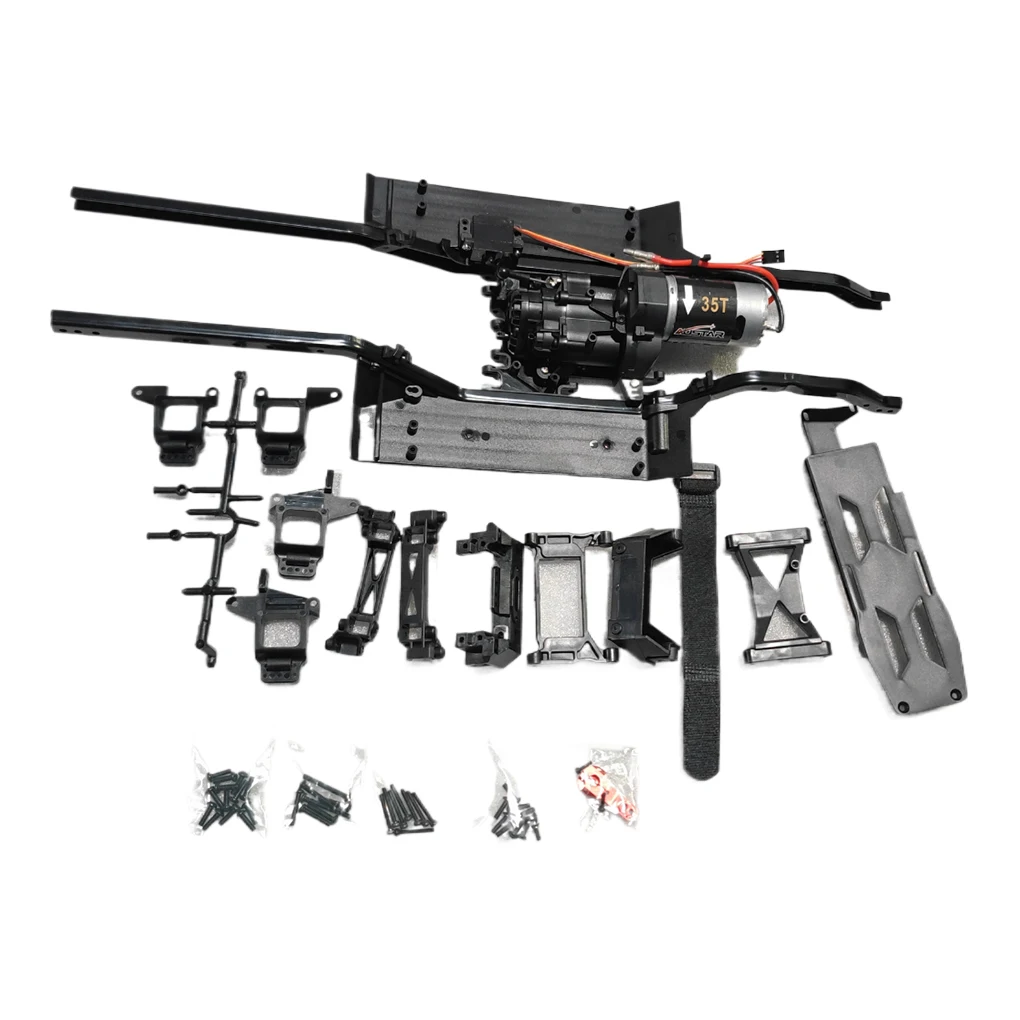 RC Car Frame 2-Speed Gearbox Frame Chassis with 550 35T Motor for TRAXXAS TRX4 1/10 RC Crawler Car DIY Upgrade Parts