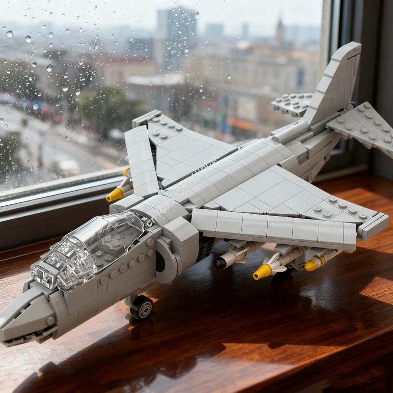 

576pcs MOC AV Harrier City Airport Model Building Blocks Architecture Christmas Gifts Toys Creative Idea Education Brick Kids