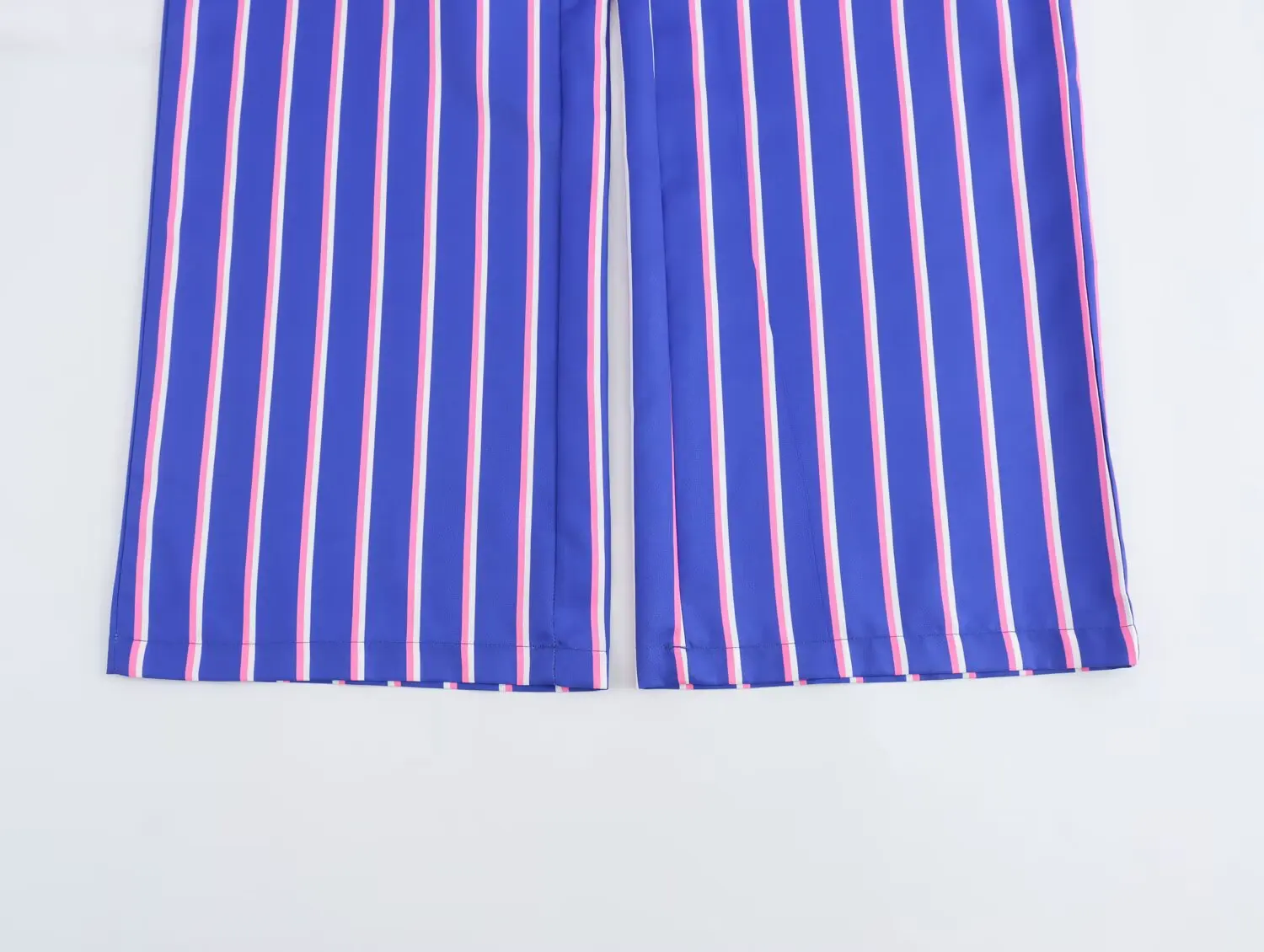 Pantalon droit rayé ample à taille élastique pour femmes, vêtements de Style européen et américain, nouvelle collection 2025