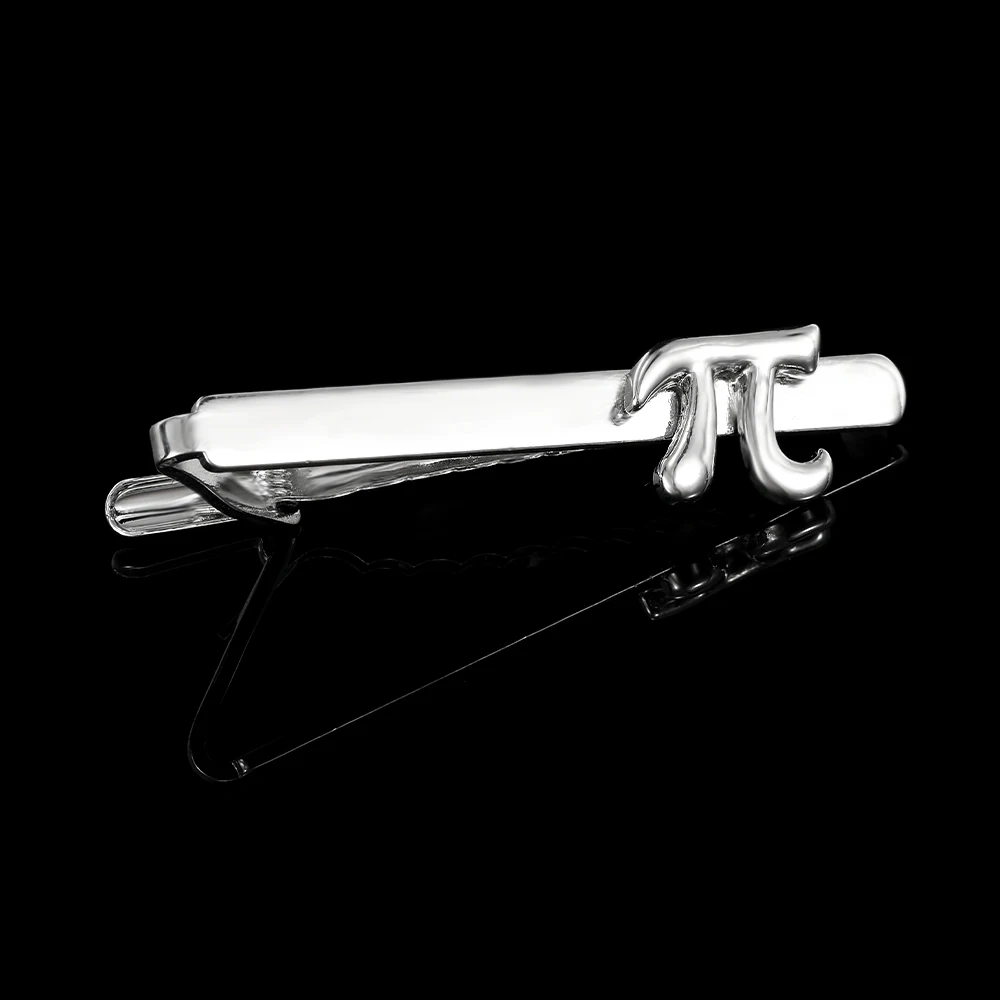 مضحك رجل بي رمز π على شكل أزرار أكمام وربطة عنق كليب مجموعة العودة إلى المدرسة موسم المعلمين يوم المجوهرات هدية #4