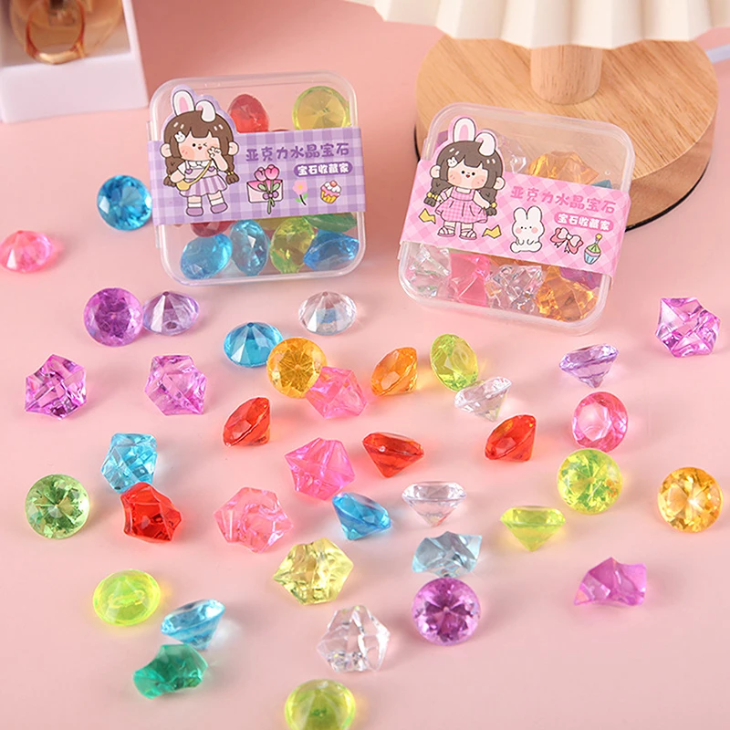 1 Box Party Confetti Wedding Christmas Plastic For Kids Toy Crystal Gems Diamond Jewels Treasure Chest Pirate Filler Props