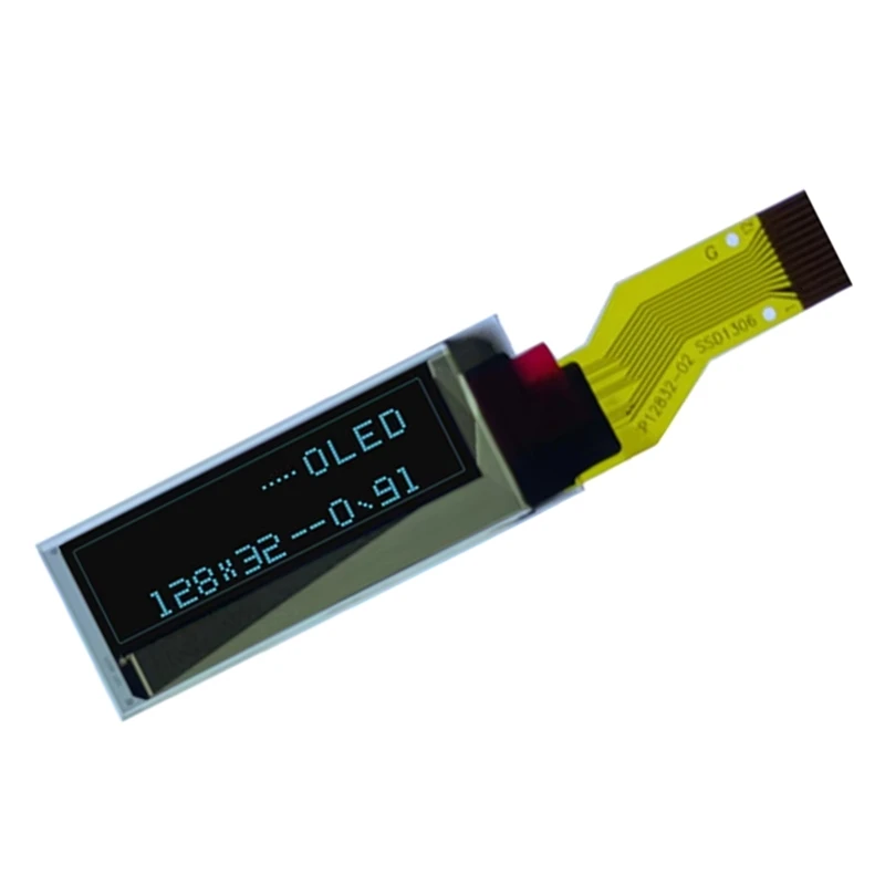 Venda Quente Tela oled de 0.91 espaços, palavra azul, 12 pinos, 128x32, unidade de tela de matriz de pontos, porta serial, tela oled
