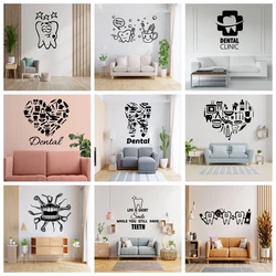 1 pc New dental health or tooth Self Adhesive Vinyl Waterproof Wall stickers Art Decal For Living Room Bedroom Sticker Mural