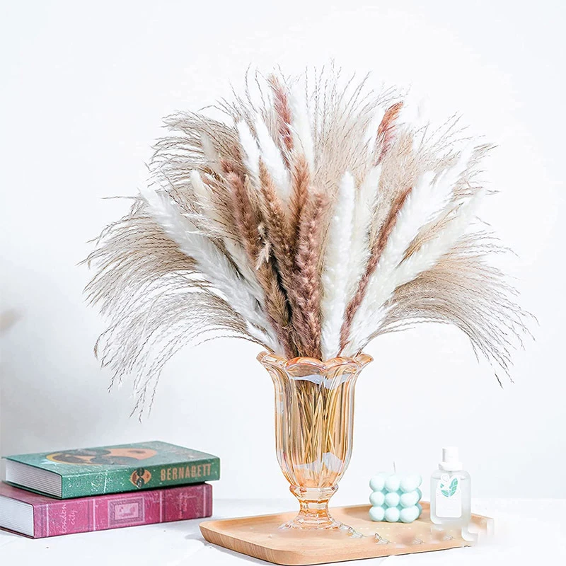 

Pampa Grass Decor Natural Dried Bouquet,Home Style Boho Bunny Tail Grass Dry Flowers Pampas Decorativas Wedding Table Decoration