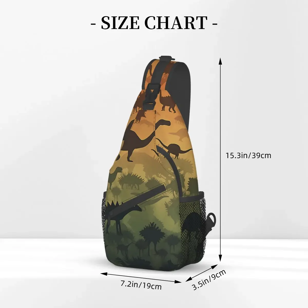 Dinosaur Crossbody Bag Sports Organic Dino Silhouettes A Textured Repeating Chest Bag Unisex Women Man Shoulder Backpacks Travel