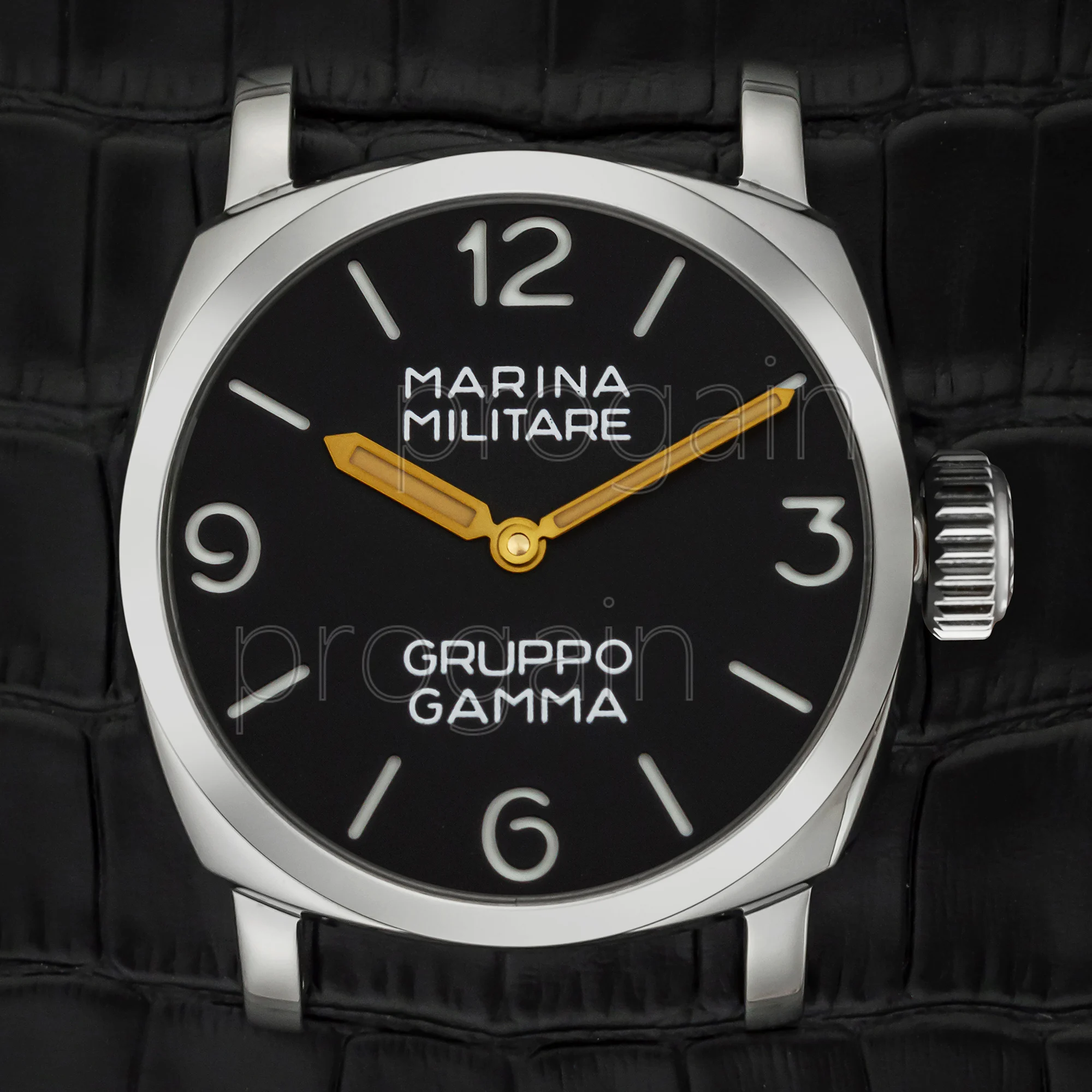 

PAM 6154 Vintage Case 39mm Dial Hands Stainless Steel Case for ETA 6497/6498 ST3600 Mechanical Movement 47mm Watch Case