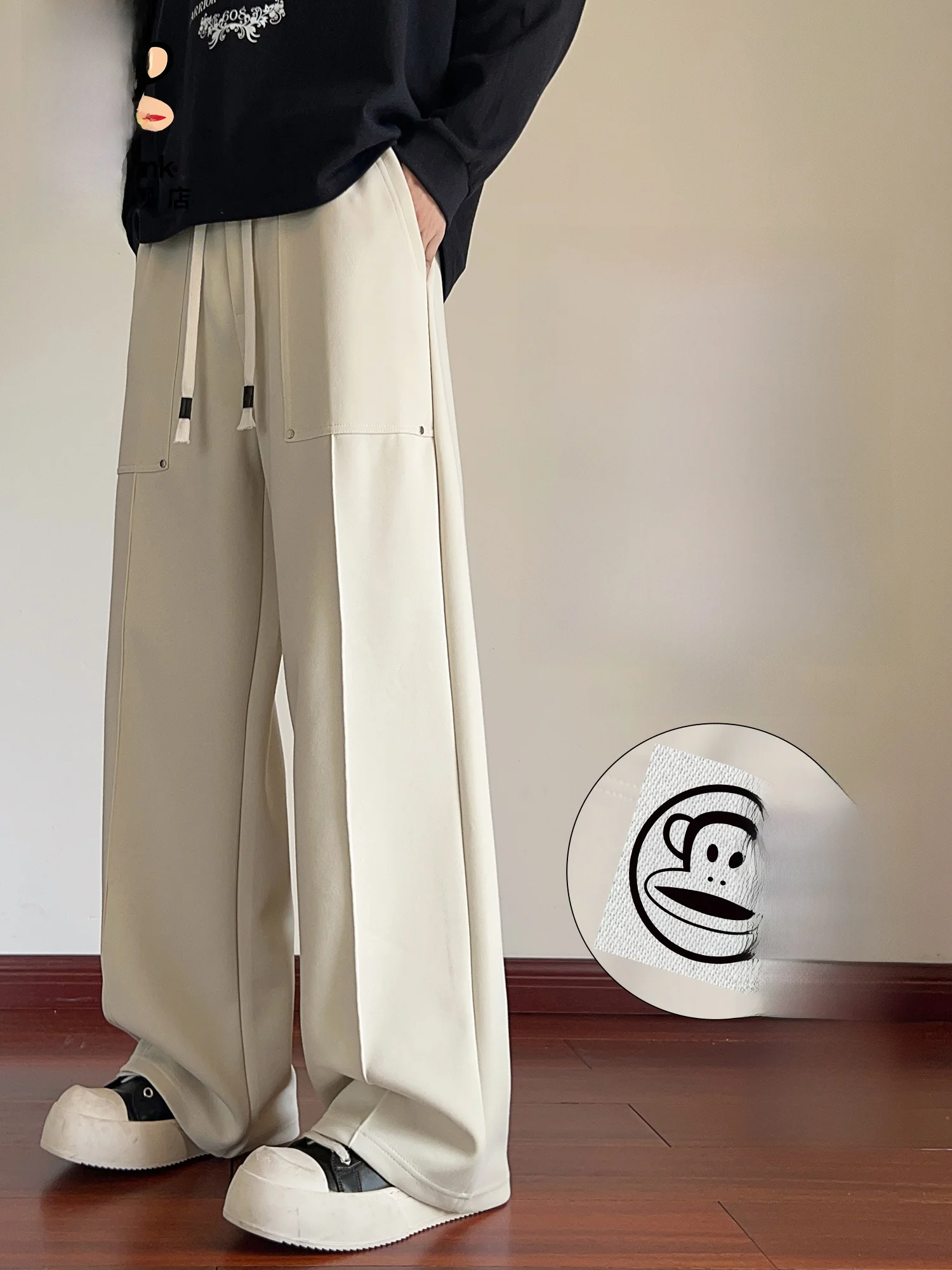 

Спортивные брюки PaulFrank Thiened Fce с подкладкой из флиса, мужские повседневные свободные брюки прямого кроя, теплые зимние брюки, удобные брюки для отдыха