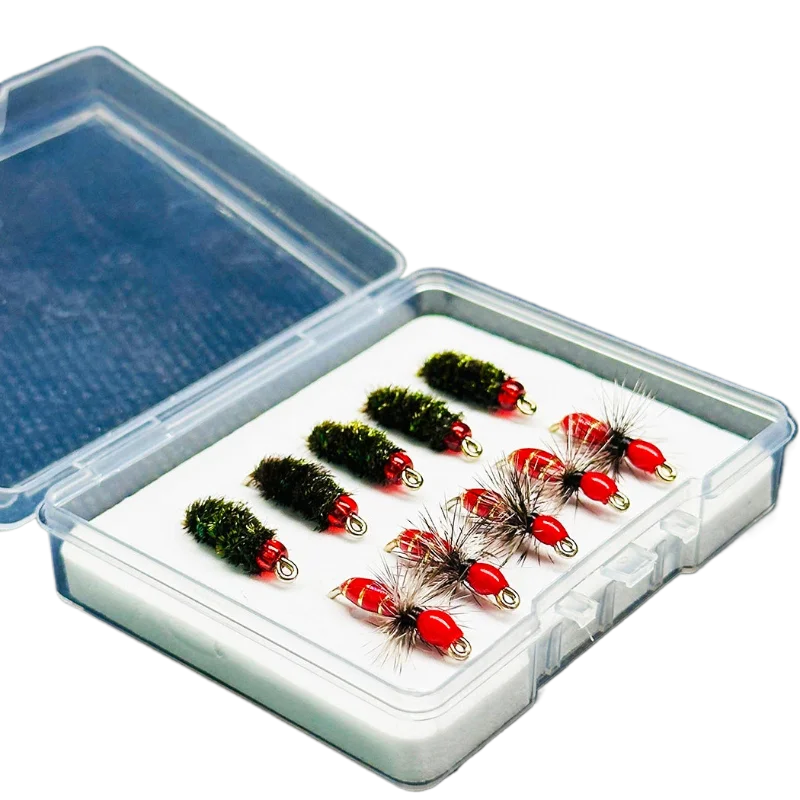 Imitation Ant Feather Fly Hooks Micro Lure Fly Tying Hooks Minnow White Bait Tilapia Topmouth Culter Fishing Hooks Lure Bait