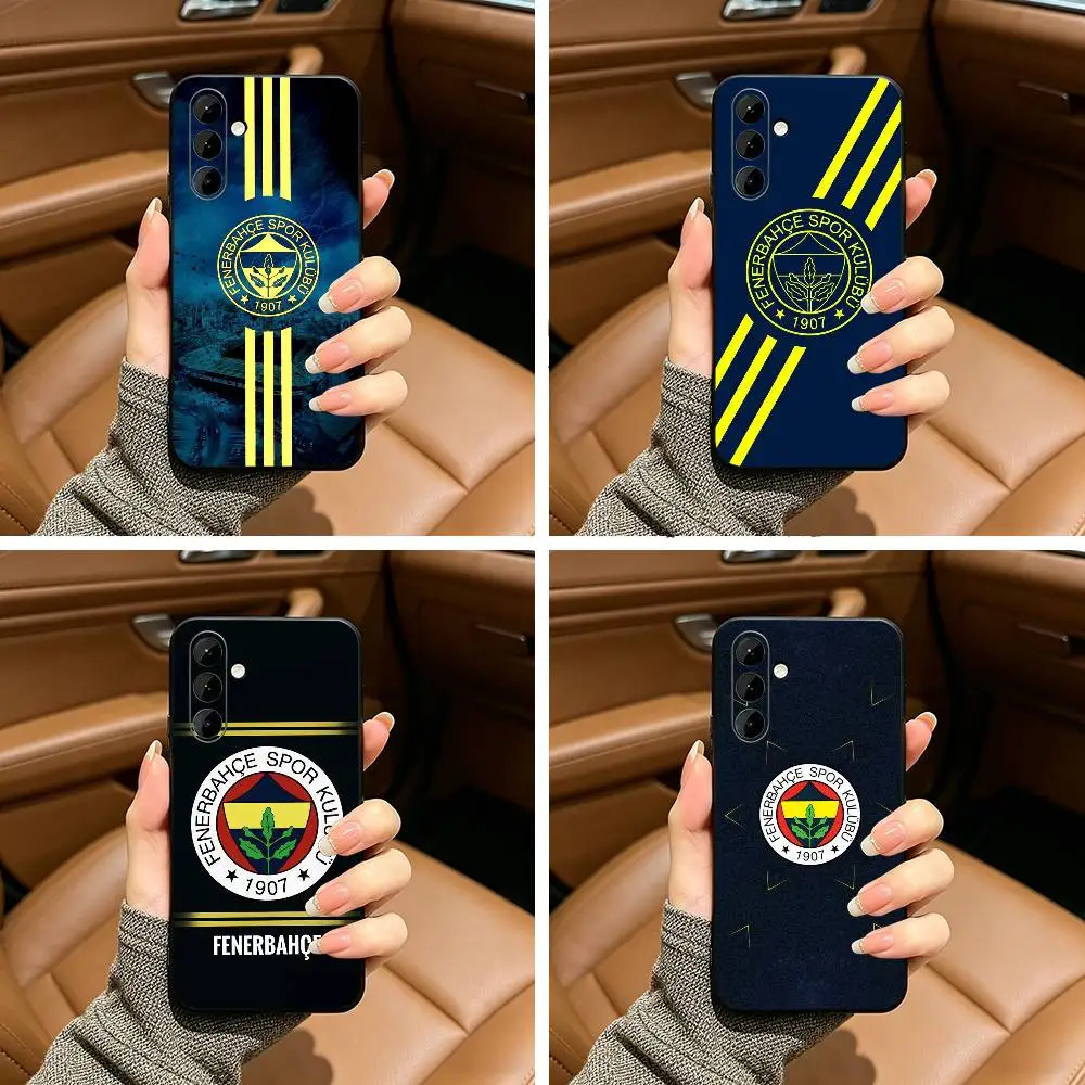 1907-Turkey F-Fenerbahce Soft Silicone phone Case for Samsung Galaxy A73/A71/A72/A70/A53/A52/A51 - Black