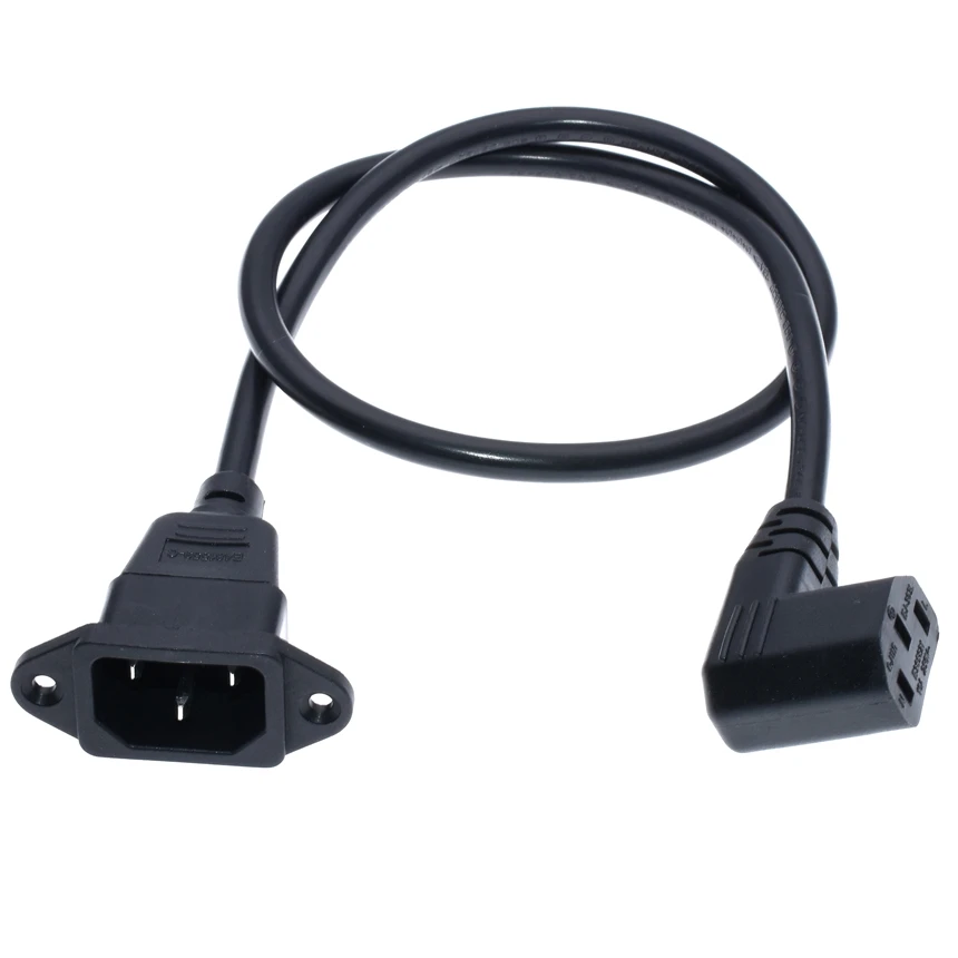 IEC320 C14 to C13 Extension cord,C14 with screw holes and C13 Short,60cm lenght.Drop shipping availables