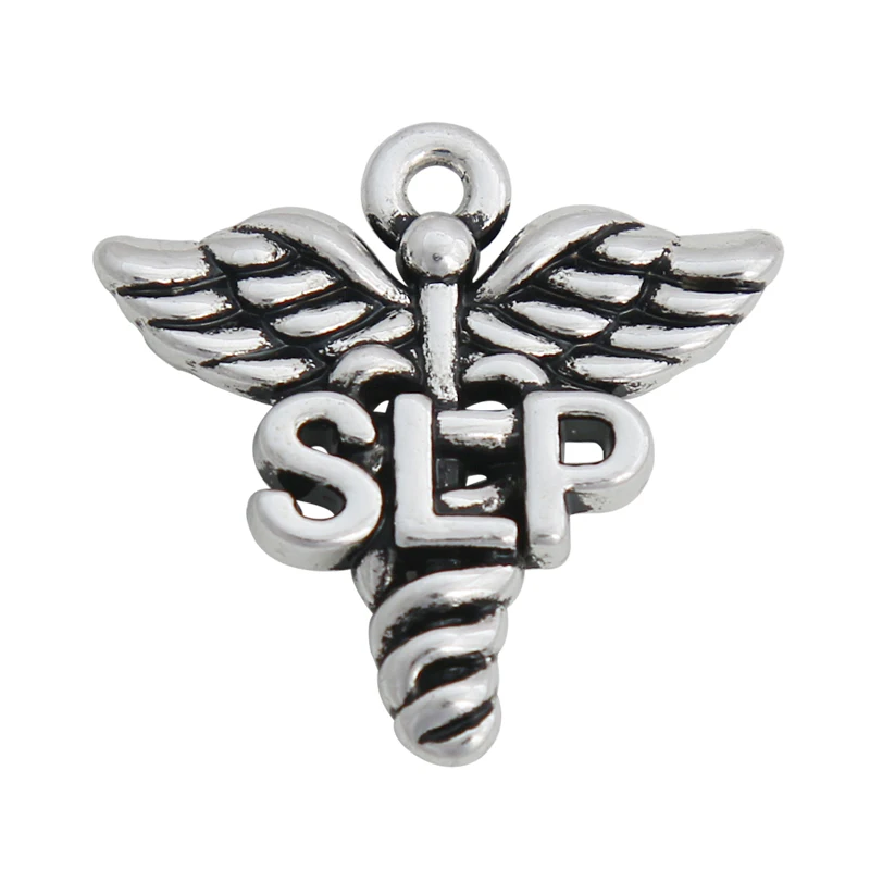 

RAINXTAR античное серебро цвет сплава SLP EMT SLPA медицинский символ подвески 50 шт. 20*20 мм AAC1900