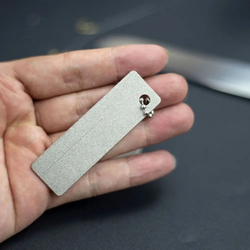 

Mini Keychain Diamond Sharpener Pocket Tools Anti-skid Outdoor Camping Sharpener Diamond Stone Fishhook Grinder