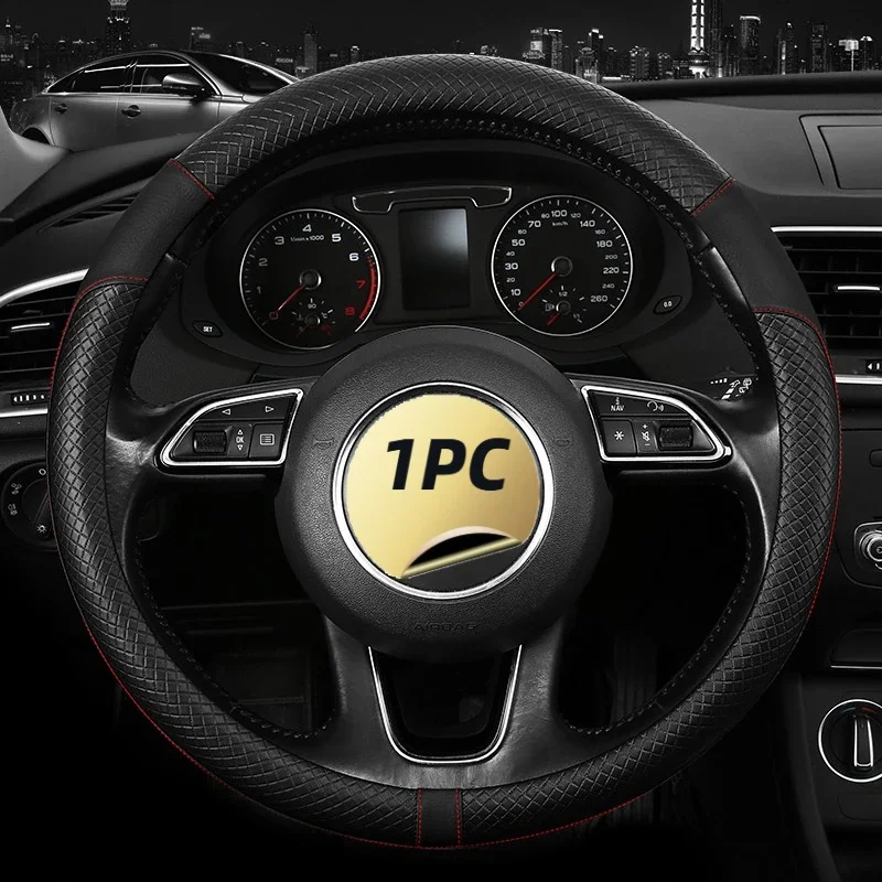 

1PC Anti-slip universal steering wheel cover, providing a firm grip for precise steering and enhanced safety.