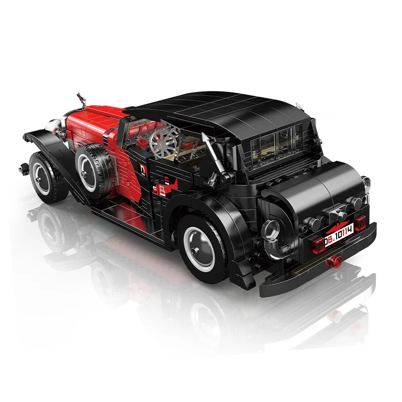 1308 pçs retro esportes carro blocos de construção modelo brinquedos pequenas partículas tijolos do veículo do vintage ornamentos criativos para presentes do feriado