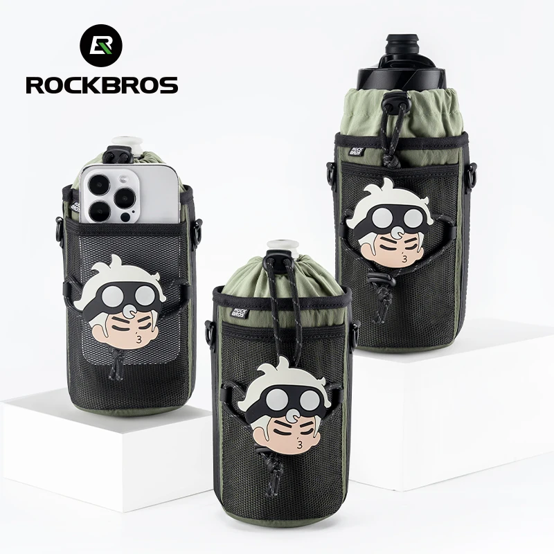 

Rockbros сумка-держатель для велосипедных бутылок, регулируемый пакет для хранения бутылок, телефонов, передняя сумка для велосипеда, хвостовая сумка, аксессуары для горного велосипеда