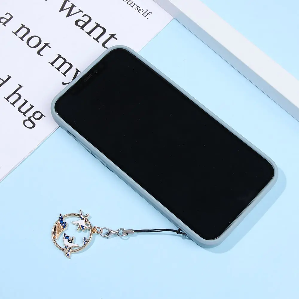 Mini Cute Flower Basket Cat Phone Case Pendant Bag Accessories Phone Key Strap Lanyard Hang Charm Rope Decor