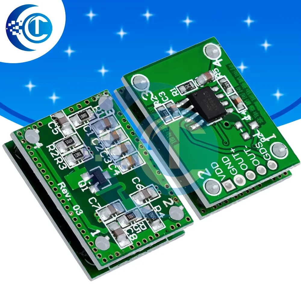 8-15M LV002 Doppler Radar Microwave Sensor Switch Module DC 6-40V Radar Detector Sensor Board for Yard Occasion Corridor Hallw