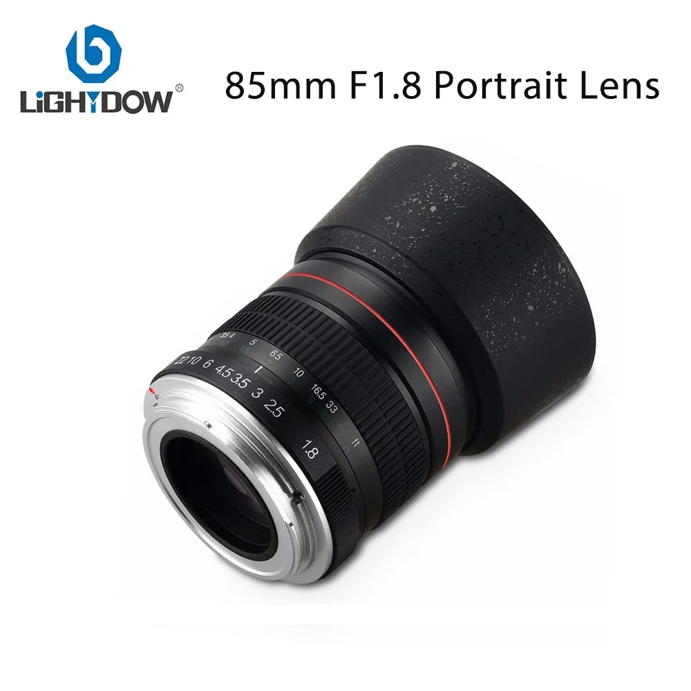 Lightdow Full Frame 85mm F1.8 Handmatige Focus Portret Lens voor Canon EOS 600D 550D 700D 1300D 6D 7D Sony Nikon DSLR Camera